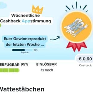 0,60€ Cashback auf Wattestäbchen bei Marktguru