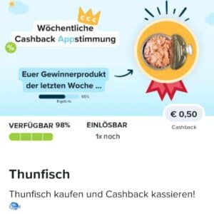 0,50€ Cashback auf Thunfisch bei Marktguru