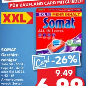 Gültig mit KAUFLAND Card 27.-28.09. XXL SOMAT SPÜLMASCHINEN Tabs