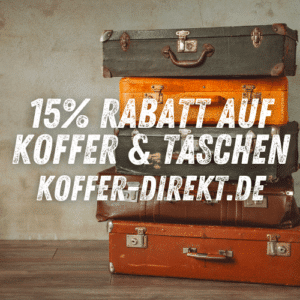 🧳 koffer-direkt.de: 15% Rabatt auf Koffer, Taschen und Rucksäcke