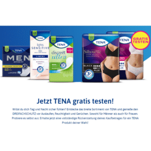 Tena gratis testen - für Frauen und Männer! 😊