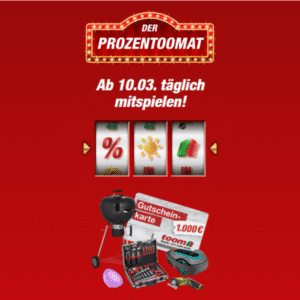 toom Prozentoomat - Gewinnspiel - Sachpreise, Geschenkgutscheine und Rabattcoupons zu gewinnen! 🍀 Aktion gestartet! 😀