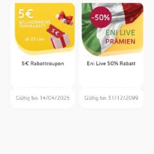 5 Euro Tankrabatt für App Registrierung - Agip