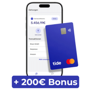 😎 200€ Bonus für kostenloses Tide Geschäftskundenkonto