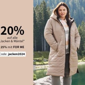 20% auf Jacken &amp; Mäntel 🧥 bei sheego