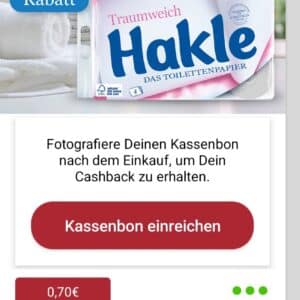 0,70€ Cashback auf Hakle Traumweich Toilettenpapier bei scondoo