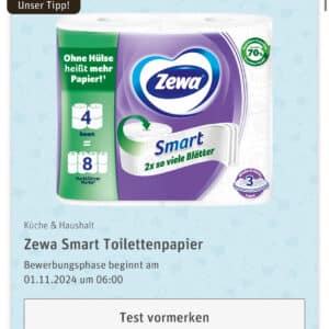 REWE Produkttest - Zewa Smart Toilettenpapier