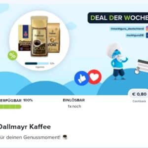 0,80€ Cashback auf Dallmayr Kaffee bei Marktguru