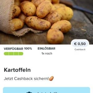 0,50€ Cashback auf Kartoffeln bei Marktguru