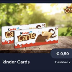 0,50€ Cashback auf Kinder Cards bei Marktguru