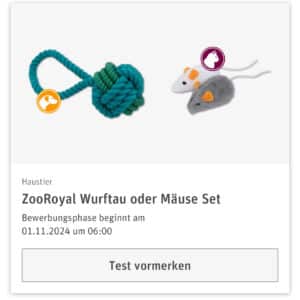 REWE Produkttest - ZooRoyal Wurftau oder Mäuse Set