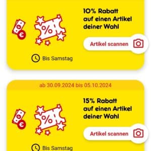 5%-10%-15% Rabatt-Coupons in der Netto App