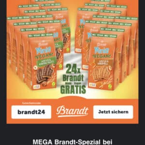 24x Brandt Minizwieback Schoko und Karamell bei utryme als gratis Zugabe