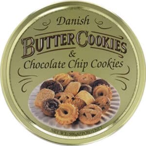 Danish Butter Cookies &amp; Chocolate Chip Cookies, Gebäckmischung Dose, 500 g für 4,55€ (statt 5,99€)