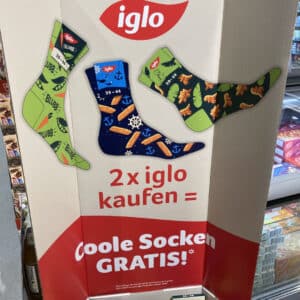 gratis Iglo Socken beim Kauf von 2 Iglo Produkten