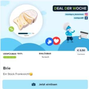 0,50€ Cashback auf Brie bei Marktguru