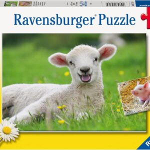 Ravensburger Kinderpuzzle - 05718 Unsere Bauernhoftiere - 2x12 Teile Puzzle für Kinder ab 3 Jahren für 6,10 € statt 11,90 €