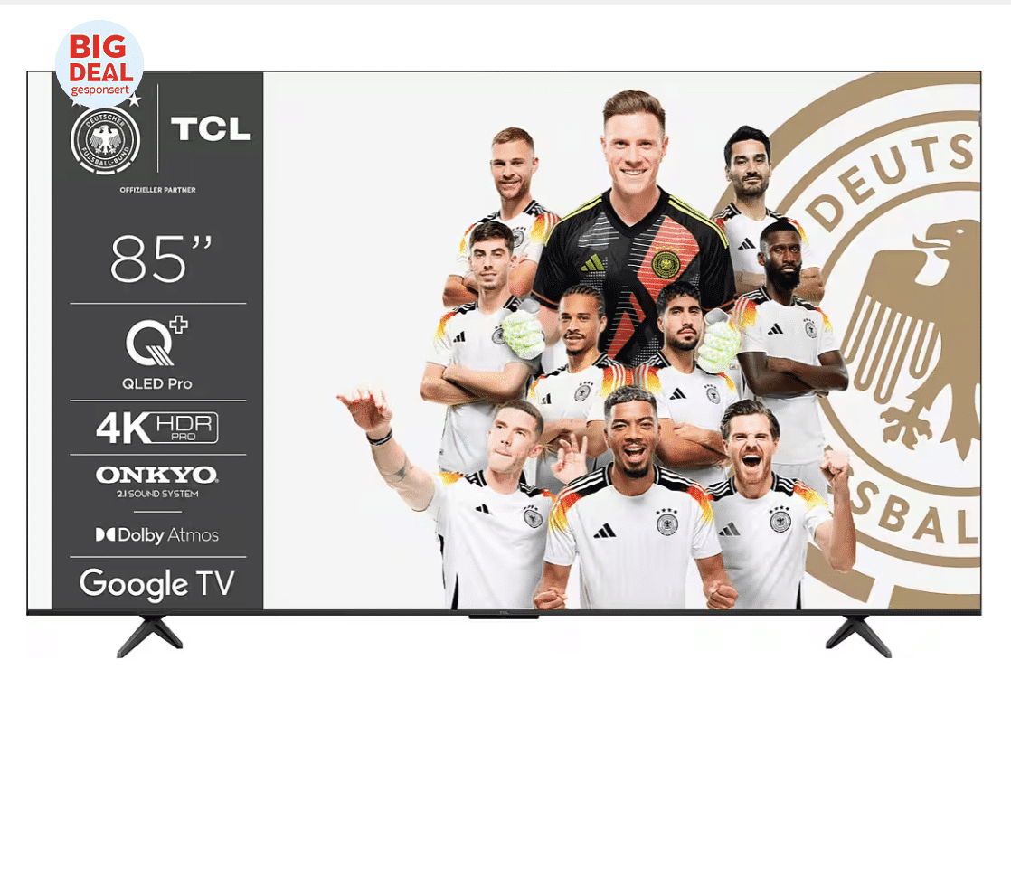 Thumbnail 30% Rabatt 📺 TCL 85C61BX QLED-Fernseher mit Google TV Smart TV