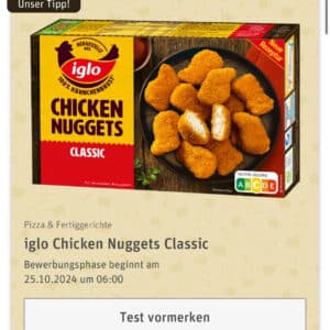 REWE Produkttest - iglo Chicken Nuggets Classic