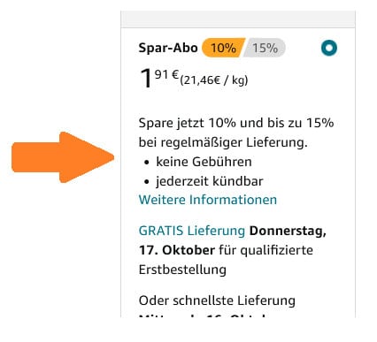 Amazon Spar-Abo für 1,91€