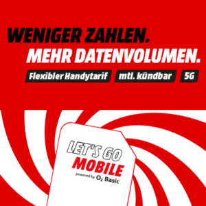 📱 8GB | 20GB | 40GB | 80GB 5G/LTE o2 Allnet für 5,99€ | 8,99€ | 12,99€ | 19,99€/Monat (Let’s Go Mobile-Tarife | o2 Netz)