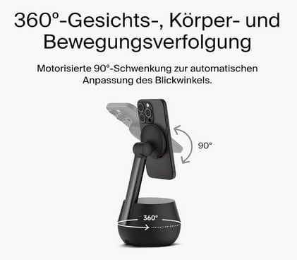 🎞 Belkin Auto-Tracking-Ständer Pro für iPhone mit DockKit und Schnellladefunktion mit MagSafe (15W) für 109,99€ (statt 146€)