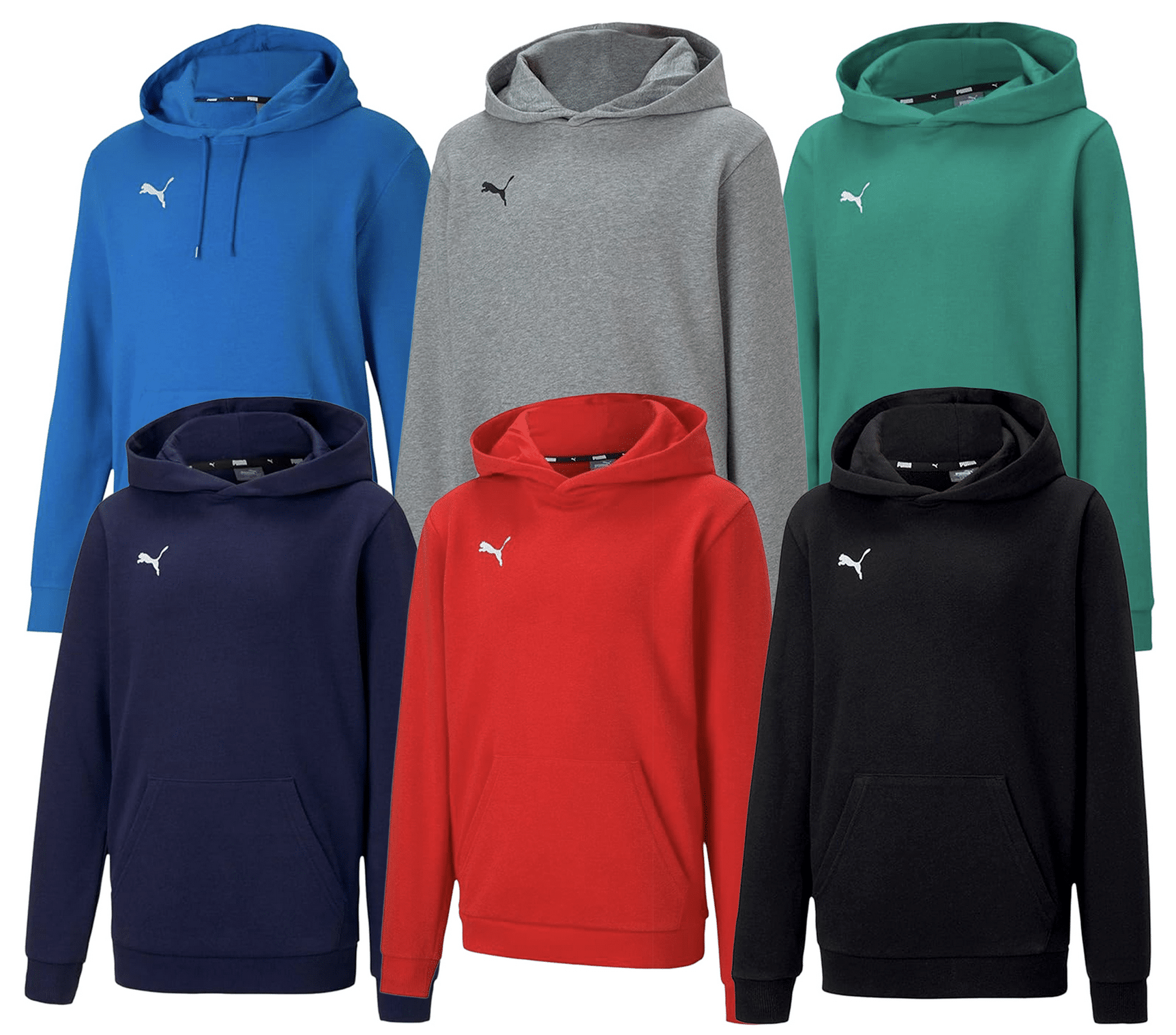 Thumbnail 3x PUMA teamGOAL 23 Casuals Kinder Hoody mit Kängurutasche Kapuzen-Pullover