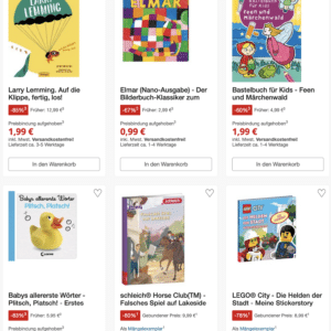 Terrashop: Kinderbücher ab 0,99€ - versandkostenfrei