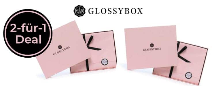 Zwei Glossyboxen, daneben steht 