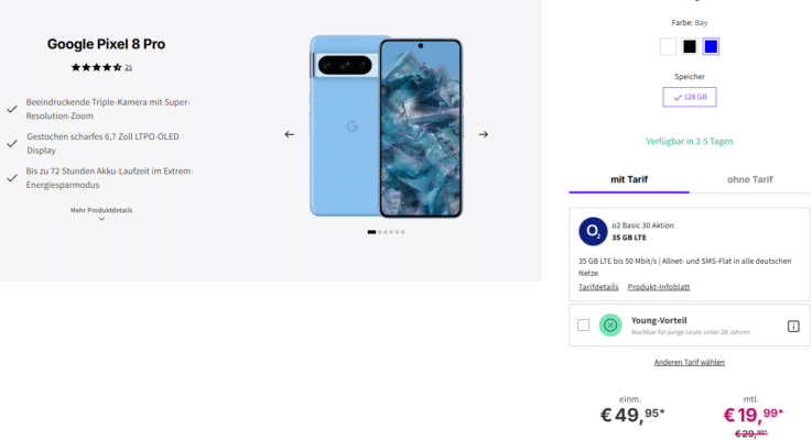 Google Pixel 8 Pro Handytarif