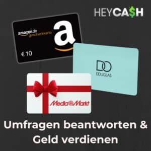 HeyCash: Mit Umfragen &amp; Spielen Geld verdienen