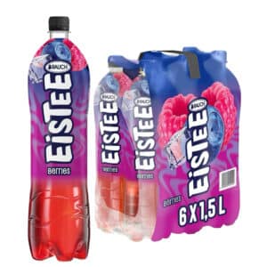 Rauch Eistee Berries - Bester Fruchttee mit Himbeer &amp; Heidelbeer Geschmack  6x1,5L für 9,67€ (statt 12€)