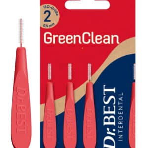 Dr.BEST GreenClean Interdental, Size 2, 6 Stück - Interdentalbürsten für eine sanfte Reinigung der Zahnzwischenräume für 1,56€ (2,95€)