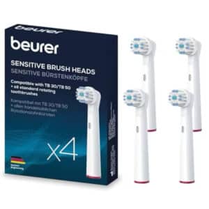 Beurer TB 30/50  4 Stück sensitive Aufsteckbürsten für elektrische Zahnbürste, Oral-B kompatible Bürstenköpfe für 5,99€ (statt 9,99€)