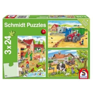 Schmidt Spiele Kinderpuzzle 56216 - Auf dem Bauernhof, 3x24 Teile für 6,72€ (statt 10,39€)