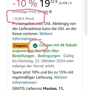 Pfandfehler: 6 Euro und Sonderrabatt mitnehmen