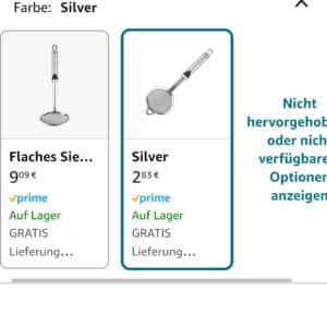 Preisfehler? Edelstahlsieb für 2,83€ bei Amazon