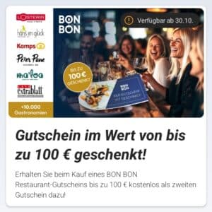 Telekom Magenta Moments - Bon Bon Restaurant Gutschein im Wert von  bis zu 100 € geschenkt! *ab 30.10.24*