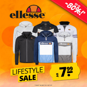 Thumbnail ellesse Mega-Sale bei SportSpar – z.B. mit Jogginghosen, T-Shirts &amp; mehr