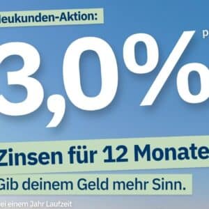 Steyler Ethik-Bank (deutsch, katholisch): 3 % Zinsen mit dem &#034;Umweltsparbrief&#034; (Mindestlaufzeit 1 Jahr)