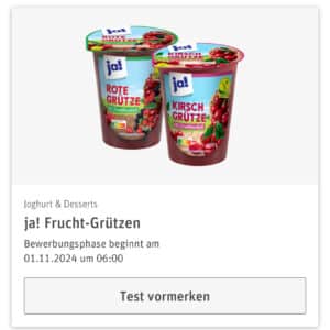 REWE Produkttest - ja! Frucht-Grützen