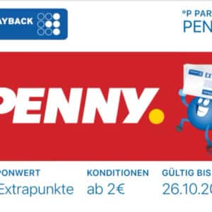 PENNY 50 EXTRA PUNKTE &amp; 1€ Coupon ab 2€ bis 26.10.2024