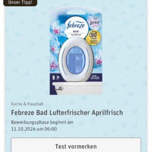 REWE Produkttest - Febreze Bad Lufterfrischer Aprilfrisch