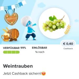 0,40€ Cashback auf Weintrauben 🍇 bei Marktguru