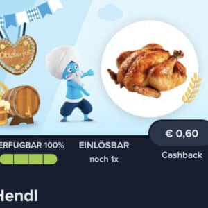 0,60€ Cashback auf Hendl Brathähnchen Hähnchen 🍗 bei Marktguru