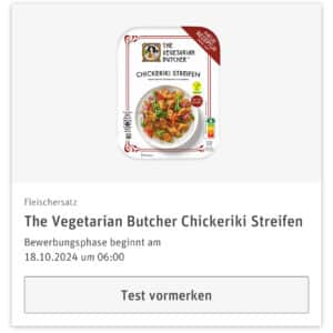 REWE Produkttest - The Vegetarian Butcher Chickeriki Streifen