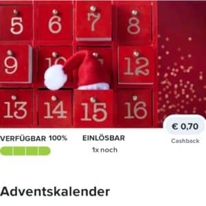 70 Cent zurück beim Kauf eines Adventskalenders mit Marktguru