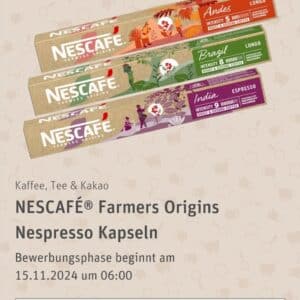 😍 Rewe Produkttest REWE :NESCAFÉ® Farmers Origins Nespresso Kapseln