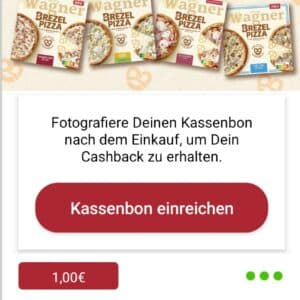 1,00€ Cashback auf Wagner Brezel Pizza bei scondoo