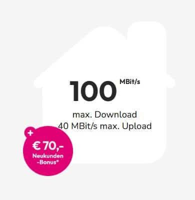 Thumbnail Telekom Magenta Zuhause L mit 100 Mbit/s für eff. 26,57€ mtl. / Magenta Zuhause XL mit 250 Mbit/s für eff. 30,57€ mtl.